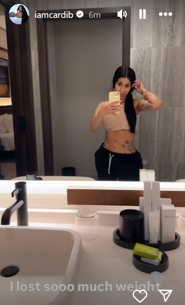 Cardi B weight loss Instagram video